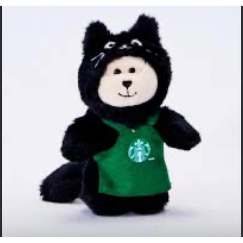 Starbucks 2026 Limited Edition Bearista Keychain Black Cat Halloween Plush NWT